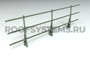 Ограждение парапета кровли ROOFSYSTEMS PRESTIGE H-900 мм 45х25 (овал) RAL 6020 Зеленый хром