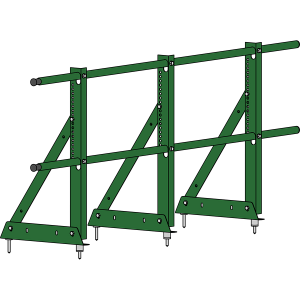 Ограждение кровли ROOFSYSTEMS ECONOM (ТЕКТА) H-600 d25 (круг) RAL 6002 Зеленый лист