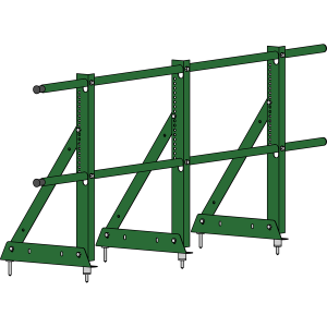 Ограждение кровли ROOFSYSTEMS ECONOM (ТЕКТА) H-600 d25 (круг) RAL 6002 Зеленый лист