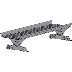 Переходной мостик ROOFSYSTEMS PRESTIGE ZN 360 CLICK для фальцевой кровли 1,2 м RAL 7004 Серый