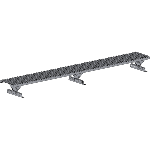 Переходной мостик ROOFSYSTEMS ELITE 330 NEXT для фальцевой кровли 2,5 м RAL 7004 Серый