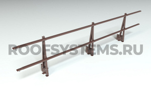 Ограждение парапета кровли ROOFSYSTEMS PRESTIGE H-600 мм 45х25 (овал) RAL 8017 Коричневый шоколад