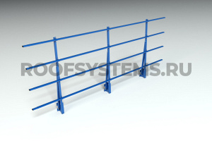 Ограждение парапета кровли ROOFSYSTEMS Elite H-1200 мм 40х20 (овал) RAL 5005 Синий насыщенный