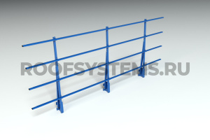 Ограждение парапета кровли ROOFSYSTEMS Elite H-1200 мм 40х20 (овал) RAL 5005 Синий насыщенный