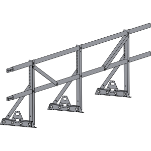 Ограждение кровли ROOFSYSTEMS PRESTIGE для фальцевой кровли ZN H-600 45*25 (овал) NEXT RAL 7004 Серый