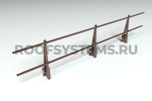 Ограждение парапета кровли ROOFSYSTEMS Elite H-600 мм 40х20 (овал) RAL 8017 Коричневый шоколад