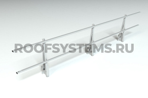 Ограждение парапета кровли ROOFSYSTEMS Elite H-600 мм 40х20 (овал) RAL 7004 Серый