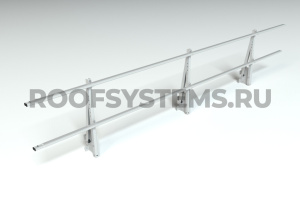 Ограждение парапета кровли ROOFSYSTEMS Elite H-600 мм 40х20 (овал) RAL 7004 Серый