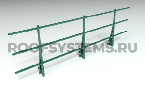 Ограждение парапета кровли ROOFSYSTEMS PRESTIGE H-900 мм 45х25 (овал) RAL 6005 Зеленый мох