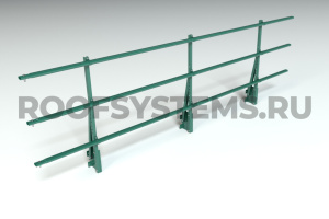 Ограждение парапета кровли ROOFSYSTEMS PRESTIGE H-900 мм 45х25 (овал) RAL 6005 Зеленый мох