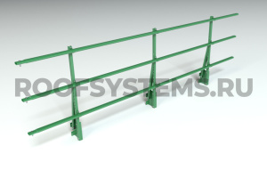 Ограждение парапета кровли ROOFSYSTEMS PRESTIGE H-900 мм 45х25 (овал) RAL 6002 Зеленый лист