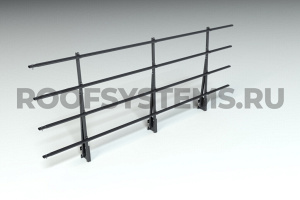 Ограждение парапета кровли ROOFSYSTEMS PRESTIGE H-1200 мм 45х25 (овал) RAL 9005 Черный темный