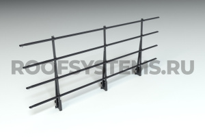 Ограждение парапета кровли ROOFSYSTEMS PRESTIGE H-1200 мм 45х25 (овал) RAL 9005 Черный темный