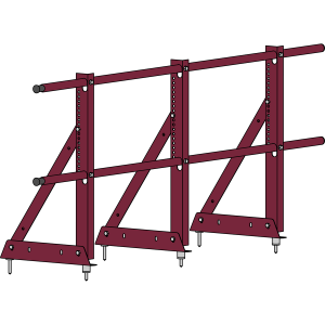 Ограждение кровли ROOFSYSTEMS ECONOM (ТЕКТА) H-600 d25 (круг) RAL 3005 Красное вино