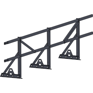 Ограждение кровли ROOFSYSTEMS PRESTIGE для фальцевой кровли ZN H-900 45*25 (овал) NEXT RAL 7024 Серый графит