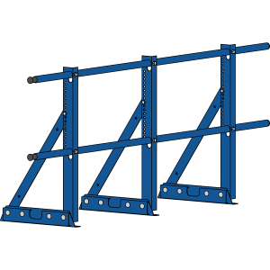 Ограждение кровли ROOFSYSTEMS ECONOM (ТЕКТА) для фальцевой кровли H-600 d25 (круг) RAL 5005 Синий насыщенный