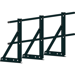 Ограждение кровли ROOFSYSTEMS ECONOM (ТЕКТА) для фальцевой кровли H-600 d25 (круг) RAL 9005 Черный темный