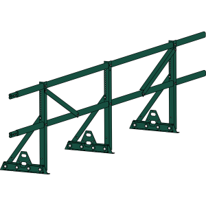 Ограждение кровли ROOFSYSTEMS PRESTIGE для фальцевой кровли ZN H-900 45*25 (овал) NEXT RAL 6005 Зеленый мох