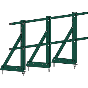 Ограждение кровли ROOFSYSTEMS ECONOM (ТЕКТА) H-600 d25 (круг) RAL 6005 Зеленый мох