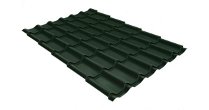 Металлочерепица Grand Line Classic 0,5 Satin RR 11 темно-зеленый