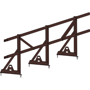 Ограждение кровли ROOFSYSTEMS PRESTIGE ZN H-1200 45*25 (овал) NEXT RAL 8017 Коричневый шоколад