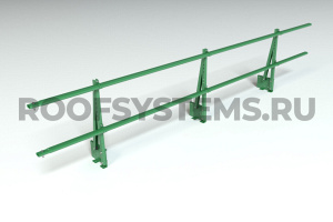 Ограждение парапета кровли ROOFSYSTEMS PRESTIGE H-600 мм 45х25 (овал) RAL 6002 Зеленый лист