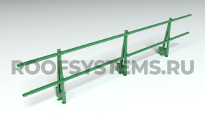 Ограждение парапета кровли ROOFSYSTEMS PRESTIGE H-600 мм 45х25 (овал) RAL 6002 Зеленый лист