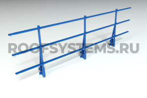 Ограждение парапета кровли ROOFSYSTEMS PRESTIGE H-900 мм 45х25 (овал) RAL 5005 Синий насыщенный