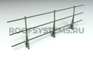 Ограждение парапета кровли ROOFSYSTEMS Elite H-900 мм 40х20 (овал) RAL 6020 Зеленый хром