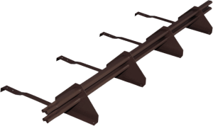Снегозадержатель трубчатый ROOFSYSTEMS PRESTIGE ZN 45*25 (овал) 3 м для натуральной черепицы RAL 8019 Серо-коричневый