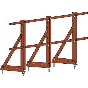 Ограждение кровли ROOFSYSTEMS ECONOM (ТЕКТА) H-600 d25 (круг) RAL 8004 Коричневая медь