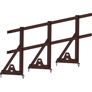 Ограждение кровли ROOFSYSTEMS ELITE H-600 40*20 (овал) NEXT RAL 8017 Коричневый шоколад