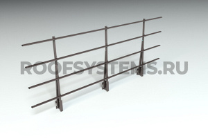 Ограждение парапета кровли ROOFSYSTEMS Elite H-1200 мм 40х20 (овал) RAL 8019 Серо-коричневый