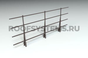 Ограждение парапета кровли ROOFSYSTEMS Elite H-1200 мм 40х20 (овал) RAL 8019 Серо-коричневый