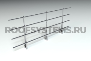 Парапетное ограждение кровли RoofSystems Prestige H-1200 мм оцинкованное (без покрытия) Цинк