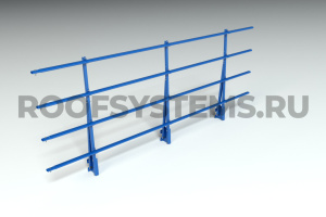 Ограждение парапета кровли ROOFSYSTEMS PRESTIGE H-1200 мм 45х25 (овал) RAL 5005 Синий насыщенный