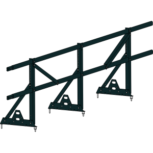 Ограждение кровли ROOFSYSTEMS PRESTIGE ZN H-600 45*25 (овал) NEXT RAL 9005 Черный темный