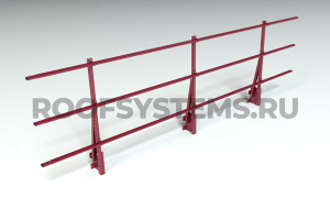 Ограждение парапета кровли ROOFSYSTEMS Elite H-900 мм 40х20 (овал) RAL 3005 Красное вино