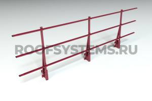 Ограждение парапета кровли ROOFSYSTEMS Elite H-900 мм 40х20 (овал) RAL 3005 Красное вино