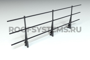 Ограждение парапета кровли ROOFSYSTEMS Elite H-1000 мм 40х20 (овал) RAL 9005 Черный темный