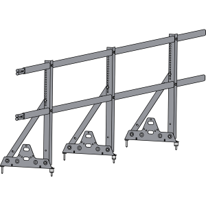 Ограждение кровли ROOFSYSTEMS ELITE H-600 40*20 (овал) NEXT RAL 7004 Серый