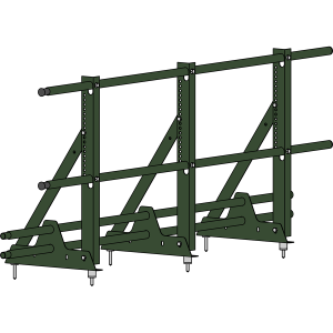 Ограждение кровли со снегозадержателем ROOFSYSTEMS ECONOM (ТЕКТА) H-600 d25 (круг) NEXT RAL 6020 Зеленый хром