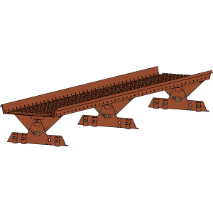 Переходной мостик ROOFSYSTEMS PRESTIGE ZN 360 CLICK для фальцевой кровли 2,5 м RAL 8004 Коричневая медь
