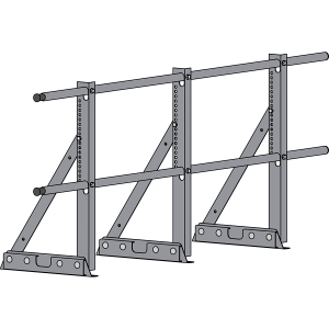 Ограждение кровли ROOFSYSTEMS ECONOM (ТЕКТА) для фальцевой кровли H-600 d25 (круг) RAL 7004 Серый