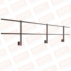 Ограждение парапета кровли  NewLine 600 мм RAL 8017 Коричневый