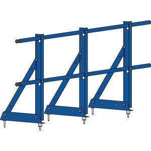 Ограждение кровли ROOFSYSTEMS ECONOM (ТЕКТА) H-600 d25 (круг) RAL 5005 Синий насыщенный