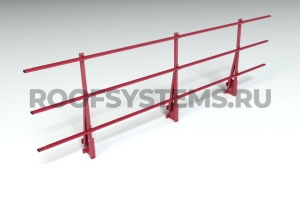 Ограждение парапета кровли ROOFSYSTEMS Elite H-900 мм 40х20 (овал) RAL 3011 Коричнево-красный