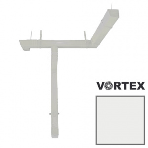 Металлический прямоугольный водосток Vortex Полиэстер RAL 9003 (Белый)