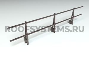 Ограждение парапета кровли ROOFSYSTEMS PRESTIGE H-600 мм 45х25 (овал) RAL 8019 Серо-коричневый