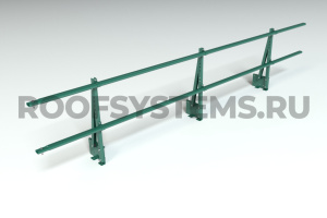 Ограждение парапета кровли ROOFSYSTEMS PRESTIGE H-600 мм 45х25 (овал) RAL 6005 Зеленый мох